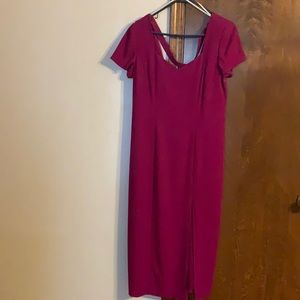 Womens raspberry midi dress